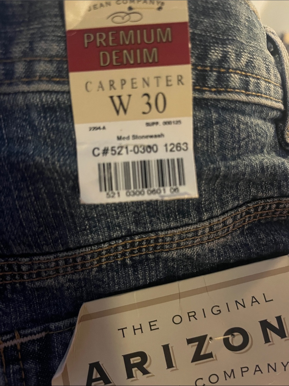 Arizona Jean Company Blue Carpenter Denim Shorts - Picture 3 of 3